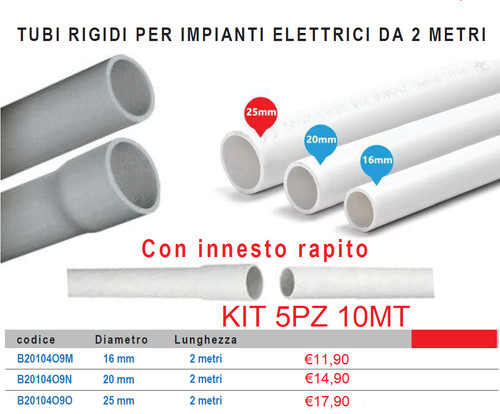Kit tubo rigido - 20, 25