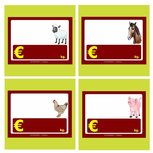 Kit cartellini x 4 - 6,